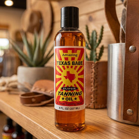 Texas Babe front packaging showing 8 oz bottle and clear labeling for easy identification