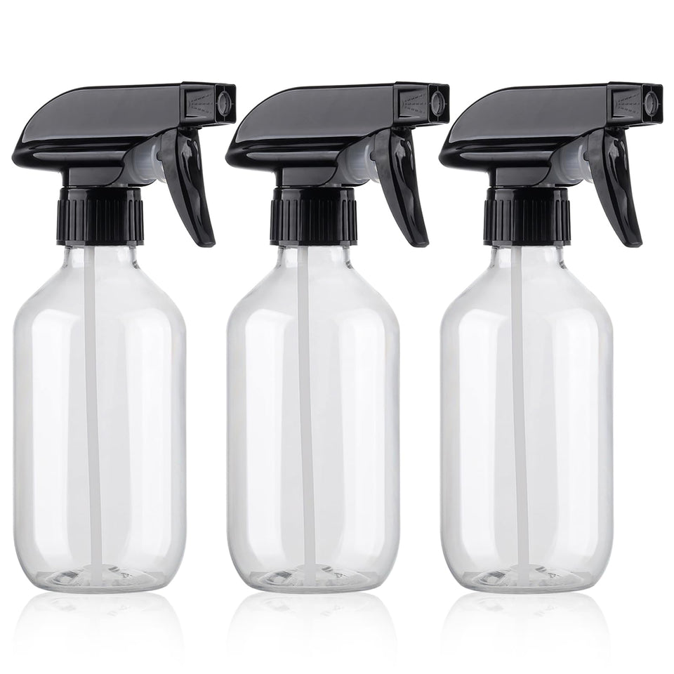 Teyssor front view of 10 oz spray bottle showing shape and cap, easy handling benefit