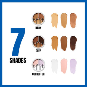 TFIT spot correction with precision brush highlights targeted concealment for blemishes
