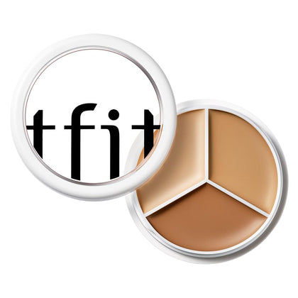 TFIT triple palette front packaging shows compact design and shade layout for convenience