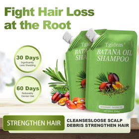 Tgideas shampoo on bathroom shelf with plants, evokes natural, calming routine