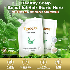 Tgideas shampoo staged on bathroom vanity conveying everyday routine and fresh scent