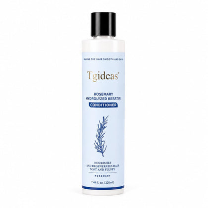 Tgideas bottle front packaging showing rosemary conditioner benefits