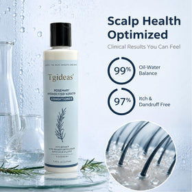 Tgideas close-up of ingredients label highlighting keratin infusion