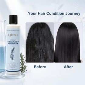 Tgideas conditioner creamy texture on palm for easy detangling