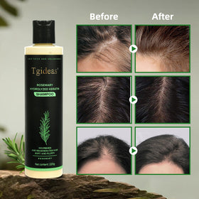 Creamy rosemary-mint lather from Tgideas shampoo showing gentle foam
