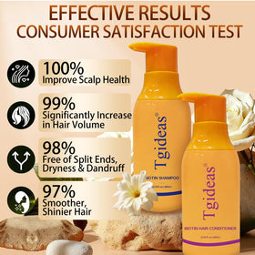 Tgideas shampoo and conditioner in shower illustrating gentle cleansing benefit