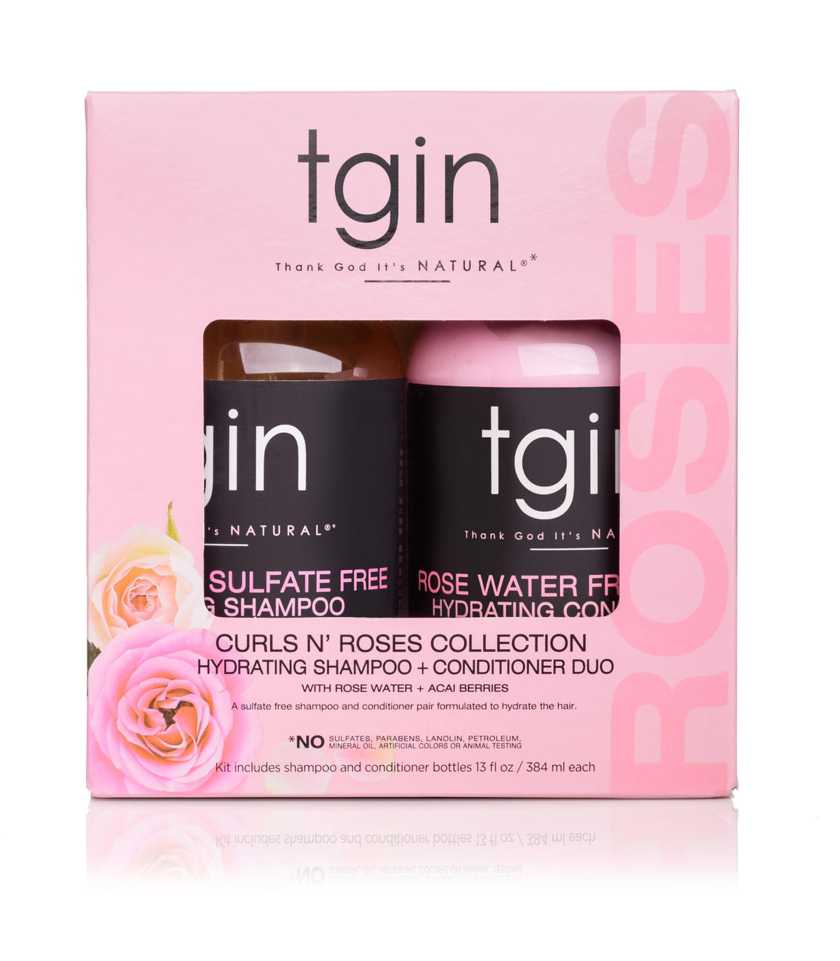 tgin conditioner being rinsed out from curls showing frizz reduction benefit