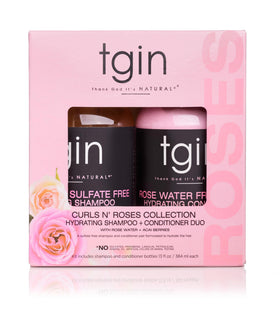 tgin conditioner being rinsed out from curls showing frizz reduction benefit