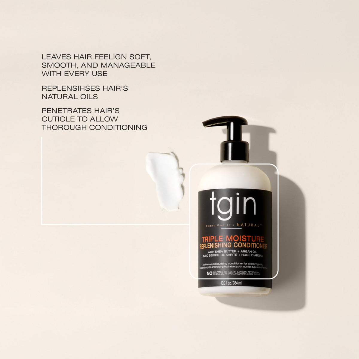 tgin creamy texture close-up demonstrating rich moisture and smooth slip