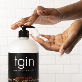 tgin shea butter and almond oil close-up highlighting nourishing ingredients