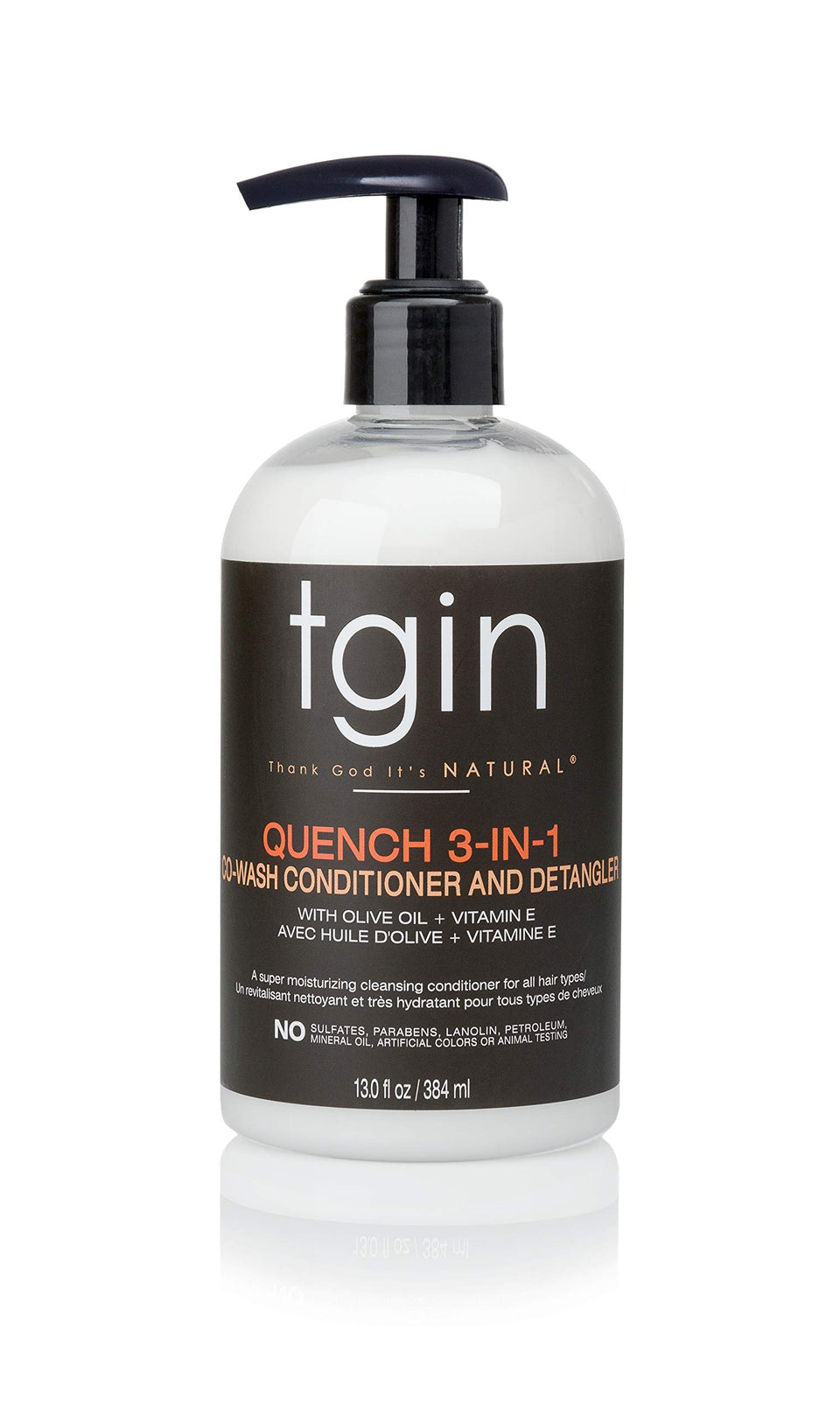 tgin front bottle showing label and 13 oz size for clear purchase benefit