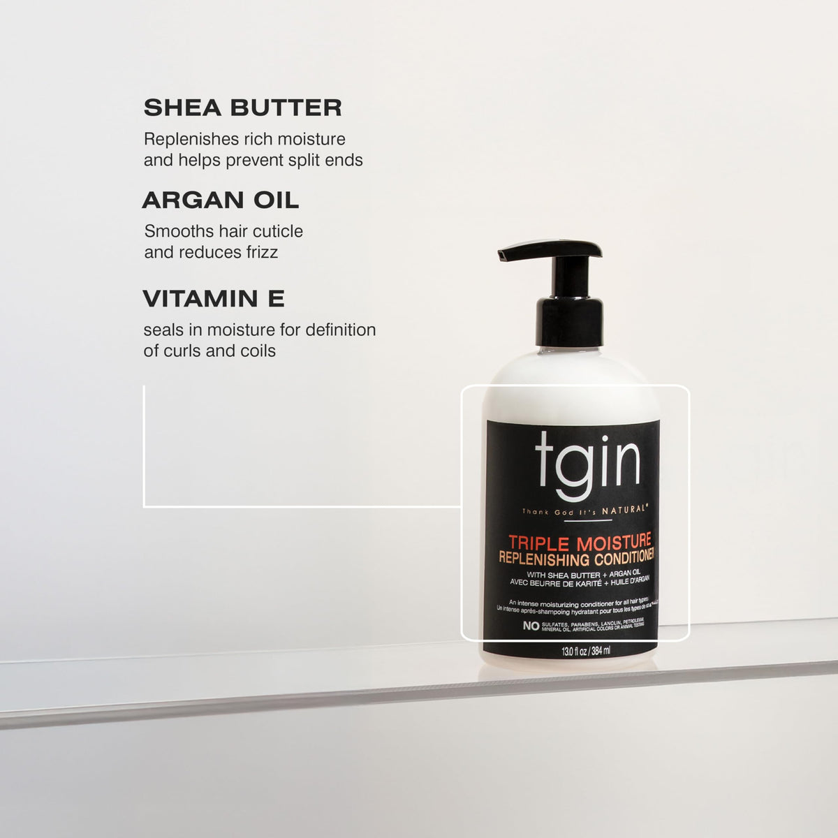 tgin styled shiny curls in lifestyle shot showing definition and frizz control