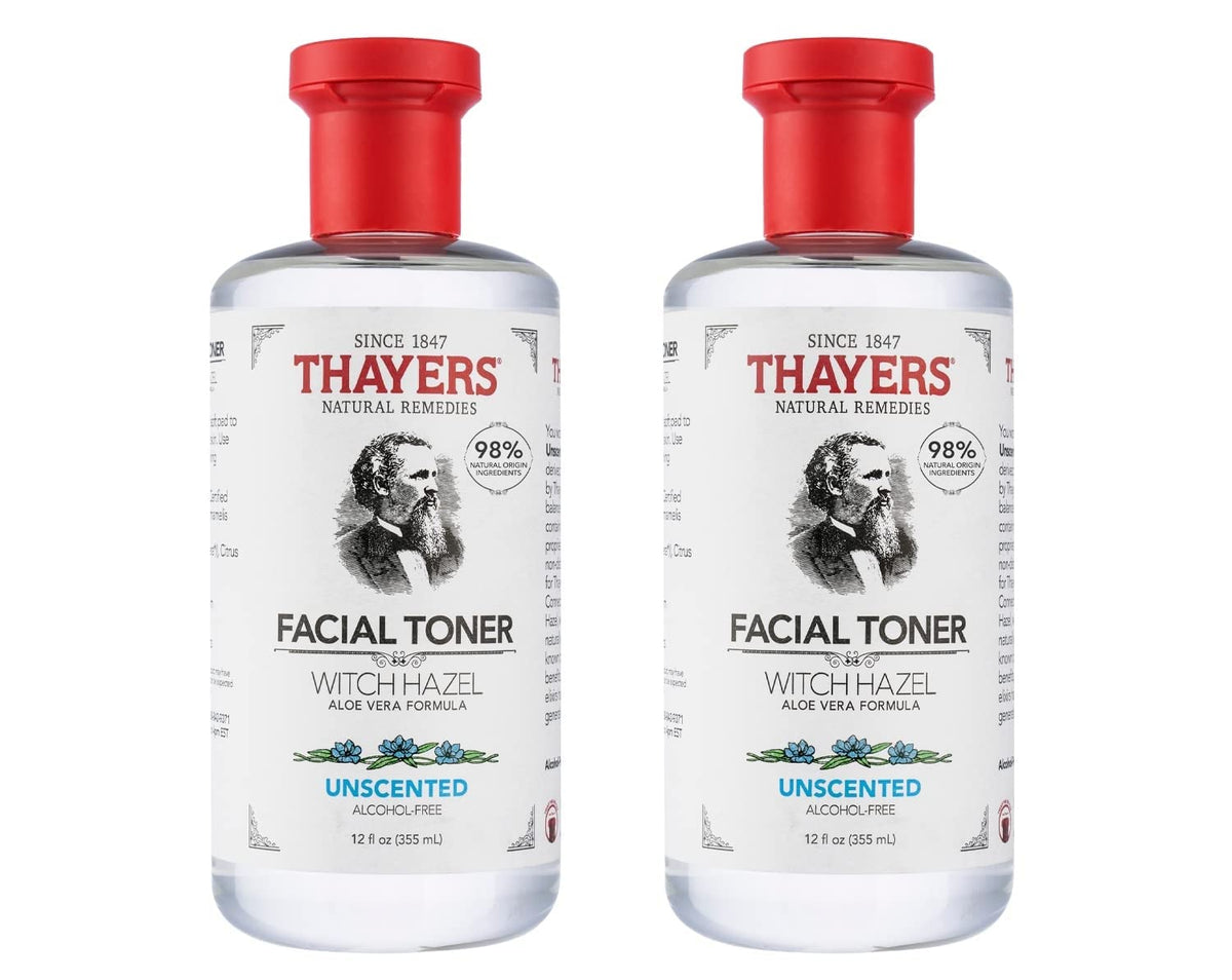 THAYERS front bottle showing unscented label and clear toner benefit hydration
