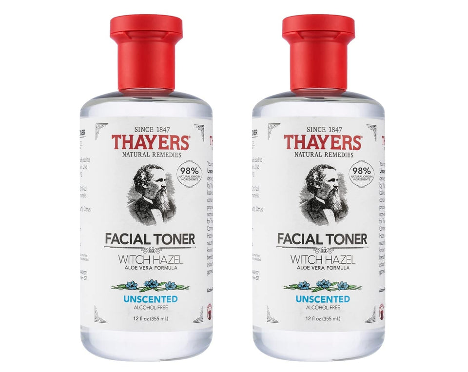 THAYERS front bottle showing unscented label and clear toner benefit hydration