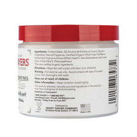 THAYERS pad used after gym showing quick sweat and oil removal benefit