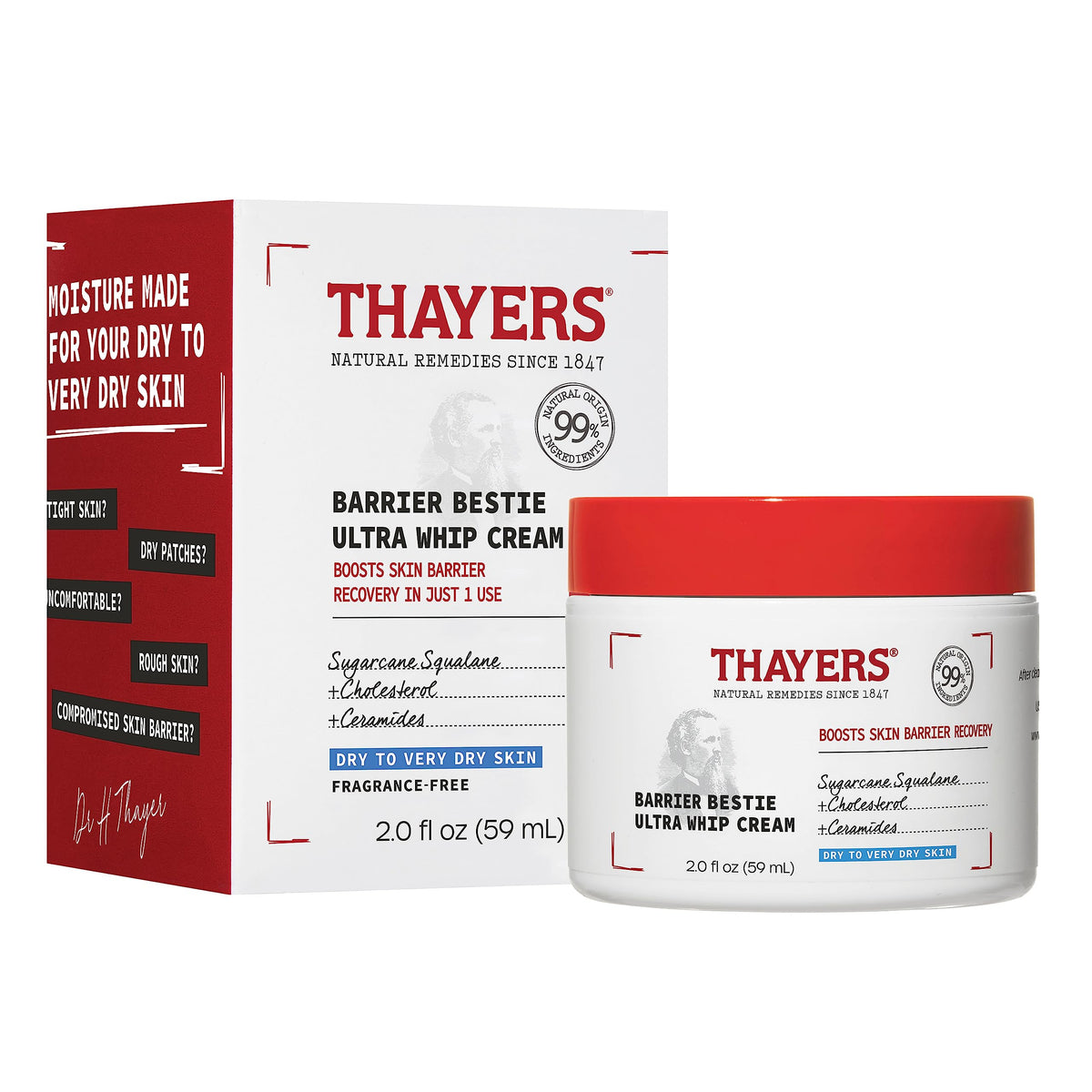 THAYERS front jar view showing product and crisp label for identification and trust