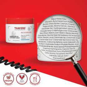 THAYERS cream paired with Milky Cleanser showing a complete hydrating routine