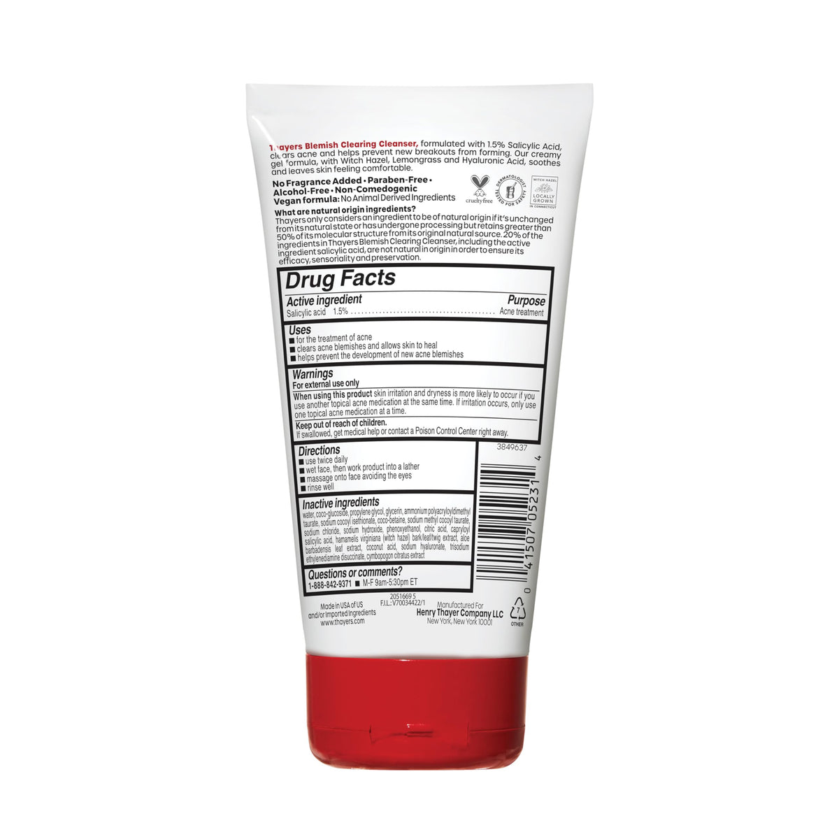 THAYERS conceptual before and after skin texture improvement visual