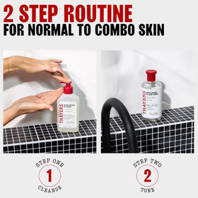 Thayers before and after skin texture comparison showing refined pores and smoother tone