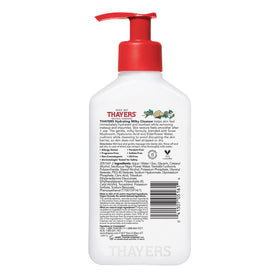 Thayers cleanser next to hand for scale, showing 8 fl oz bottle size clearly
