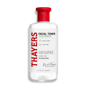 Thayers cucumber toner front packaging showing bottle and label benefits