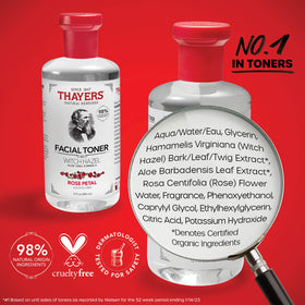 Thayers duo inside a travel pouch showing on-the-go skincare