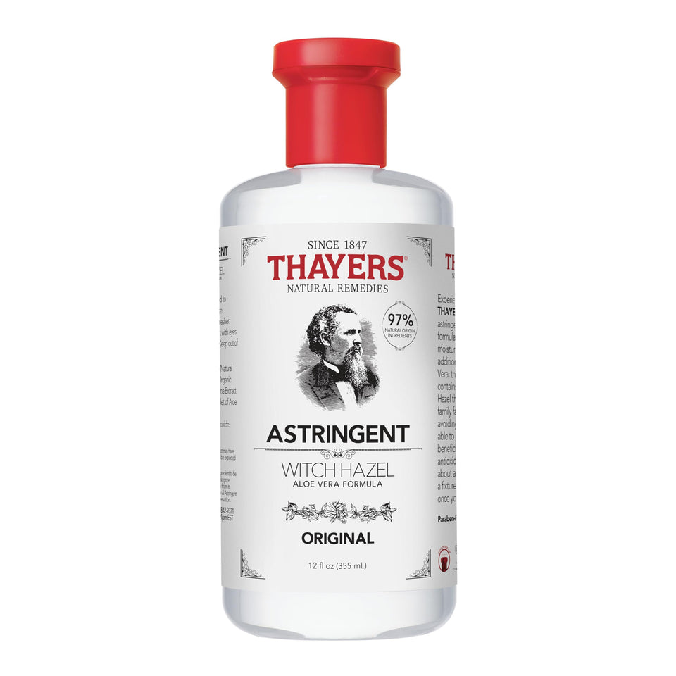 THAYERS front 12 ounce bottle showing packaging and brand benefit