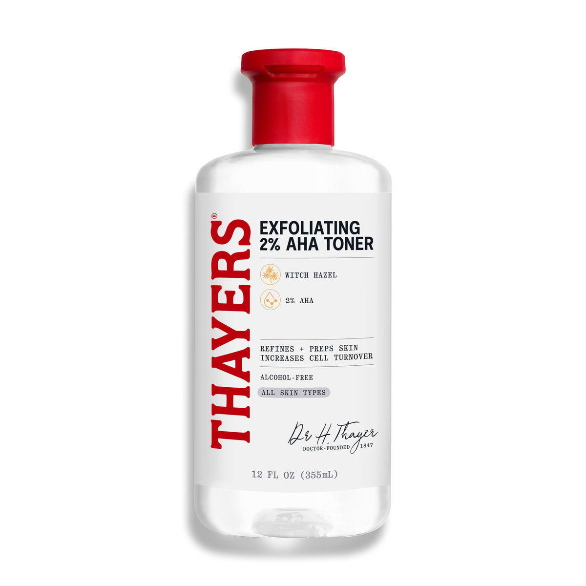 Thayers front packaging 12oz showing bottle and clear toner for easy identification
