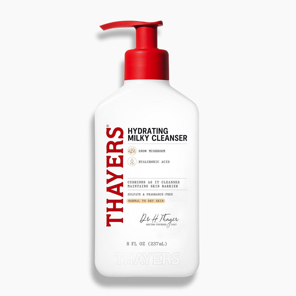 Thayers front packaging showing bottle and label, highlighting hydrating benefit