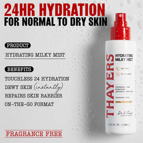 THAYERS milky mist spray action releasing fine mist for instant hydration