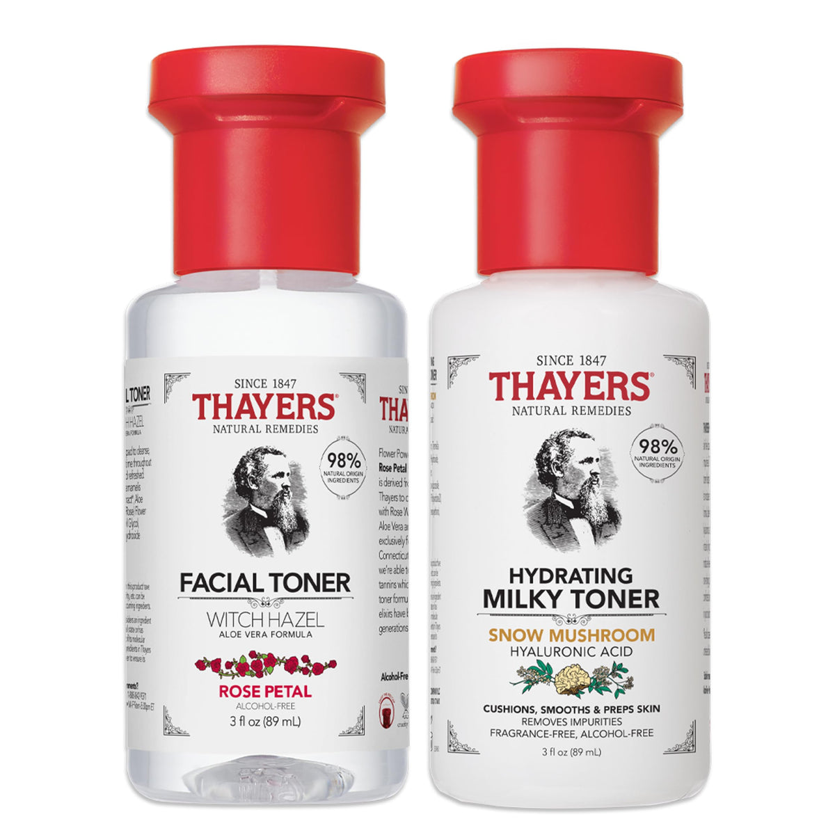 Thayers Hydrating Milky Toner bottle front showing lasting hydration