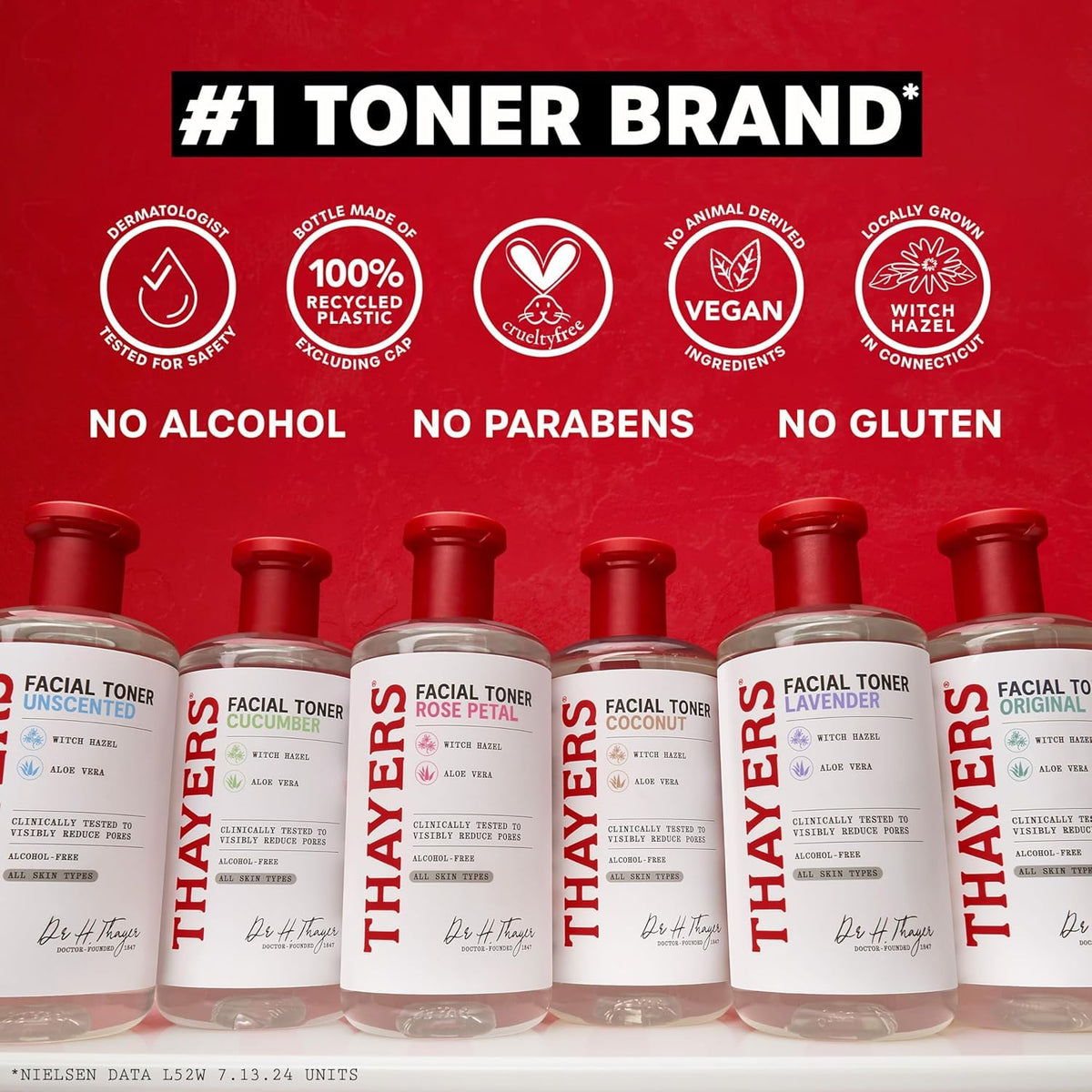 Thayers in bathroom routine scene promoting daily hydration step