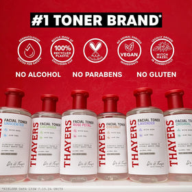 Thayers in bathroom routine scene promoting daily hydration step
