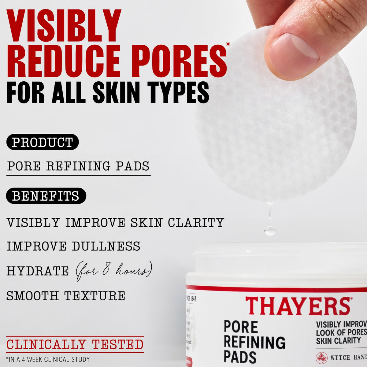 Thayers dual-sided pad close-up illustrating both smooth and embossed sides