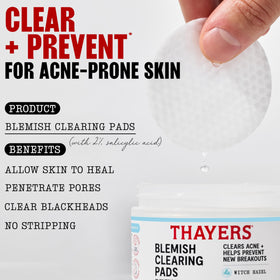Thayers pad being applied to face demonstrating easy application benefit