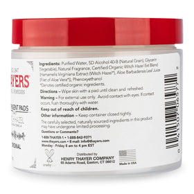 THAYERS resealable pouch being closed to preserve pad moisture