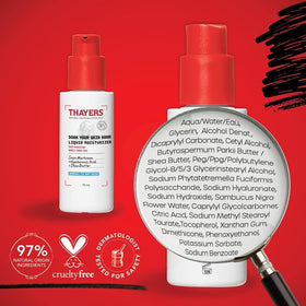 THAYERS bottle on bathroom counter demonstrating how it layers into daily routine benefit