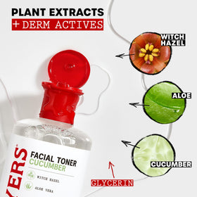 Cotton pad soaked with Thayers toner demonstrating gentle cleansing