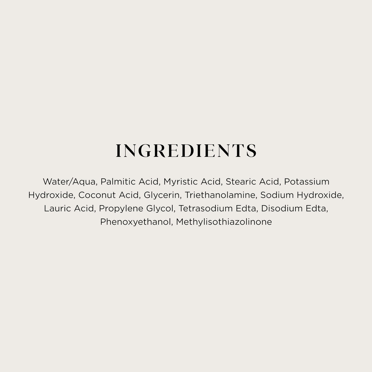 The Art of Shaving ingredient label close-up highlighting glycerin and gentle formulation