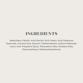The Art of Shaving ingredient label close-up highlighting glycerin and gentle formulation