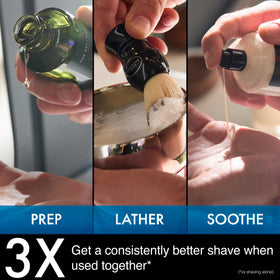The Art of Shaving tube staged in bathroom providing aromatic grooming ambiance
