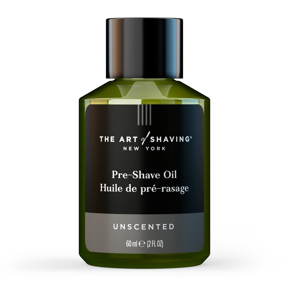 The Art of Shaving front bottle view showing product and packaging benefit