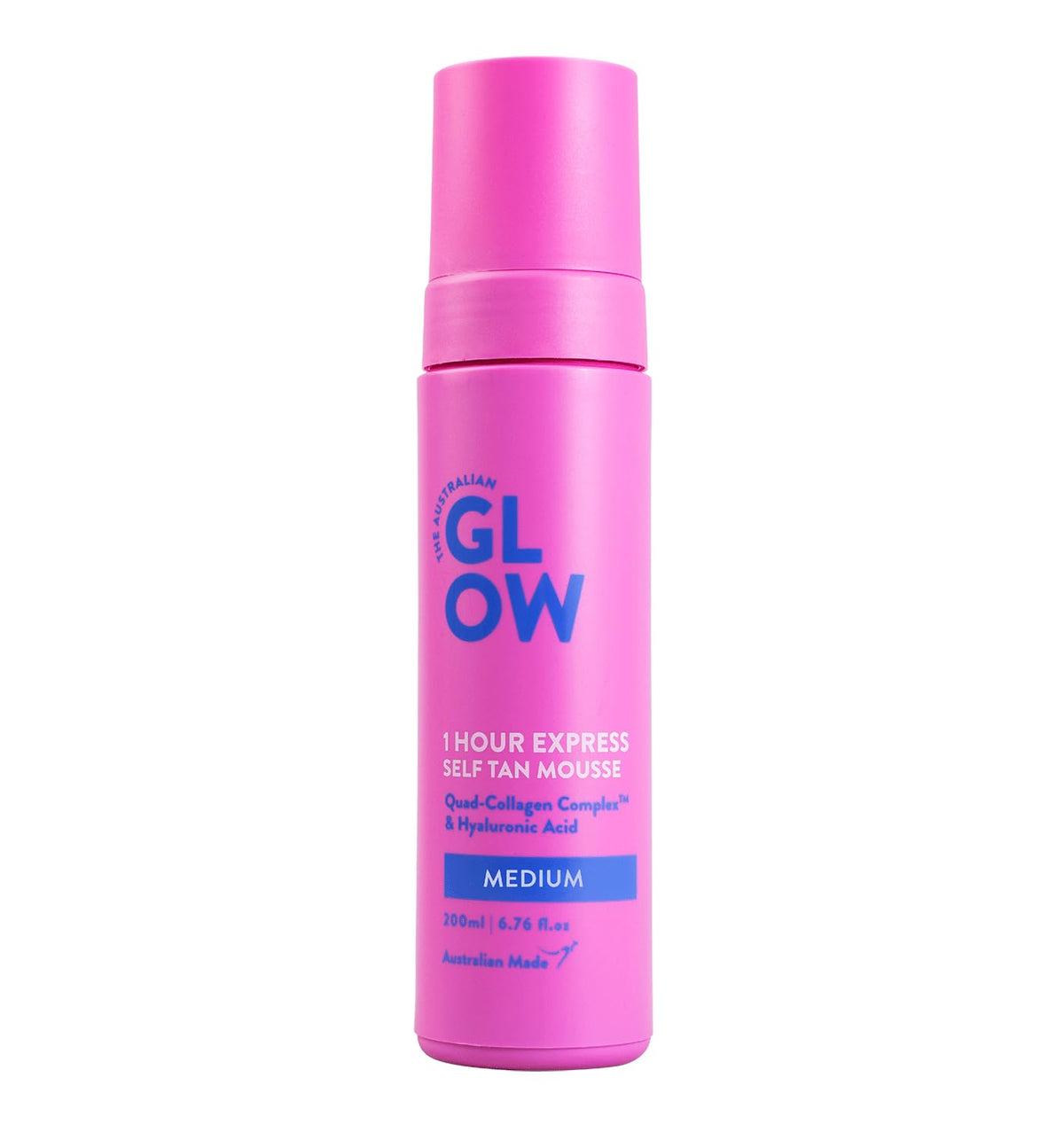 THE AUSTRALIAN GLOW front packaging showing bottle and label benefits