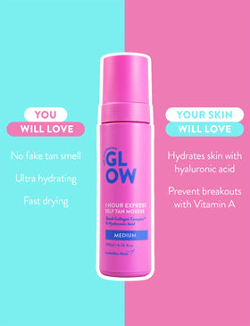 THE AUSTRALIAN GLOW pump dispensing mousse for controlled application