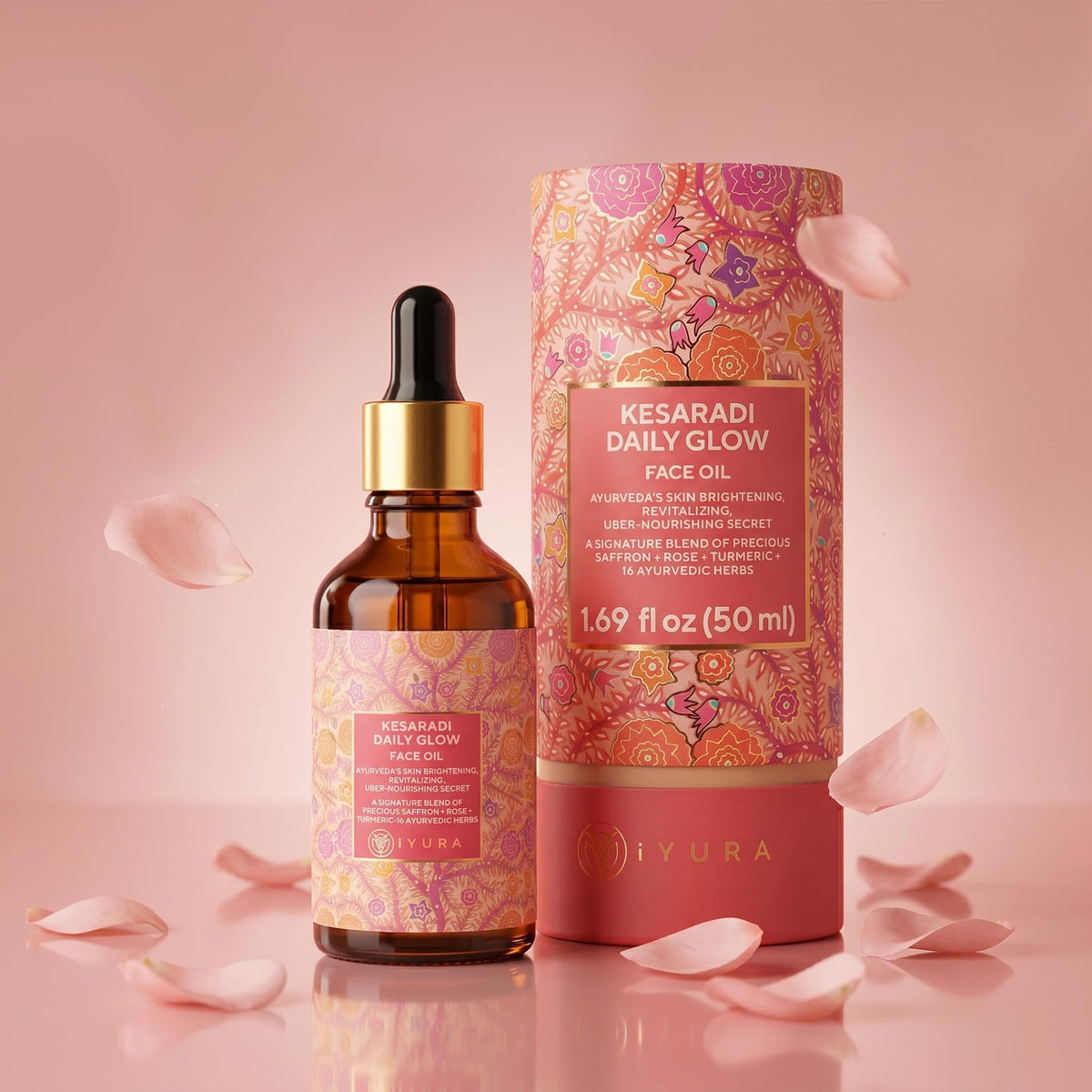 The Ayurveda Experience Kesaradi front packaging showing bottle and label, clear branding and benefit