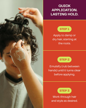 The Barb Shop used on dry hair showing defined texture and touchable finish