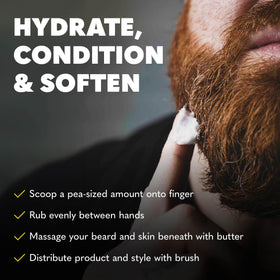 Hand application of The Beard Club balm demonstrating smooth spread and quick absorption benefit