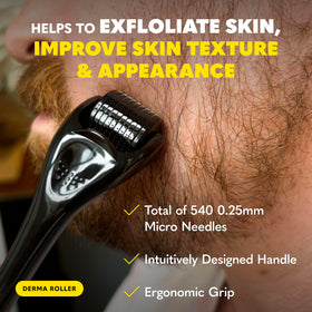 The Beard Club beard oil dropper releasing oil to soften and nourish hair