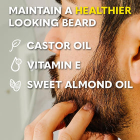 The Beard Club cedar balm tin providing light hold and skin hydration